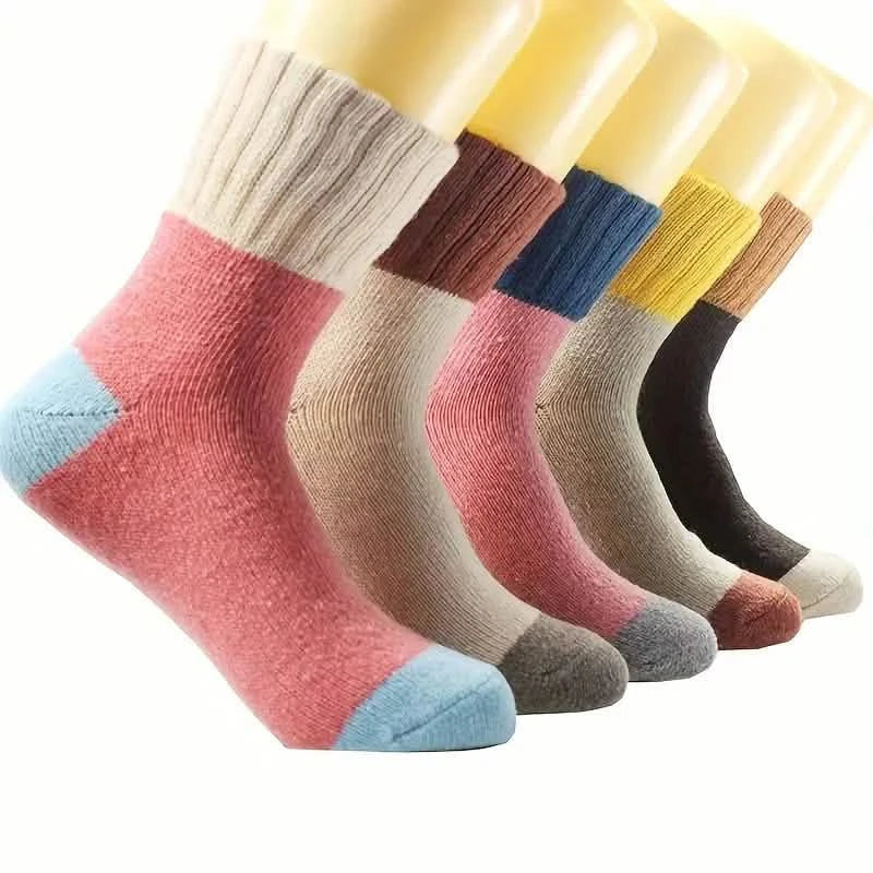 5-Pairs: Cold Resistant Thick Fuzzy Winter Socks