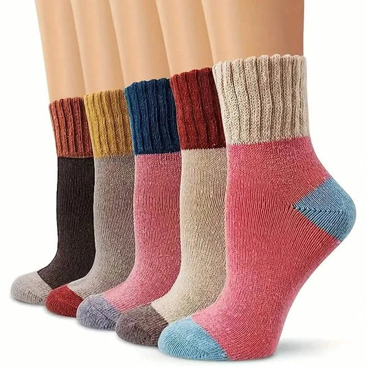 5-Pairs: Cold Resistant Thick Fuzzy Winter Socks